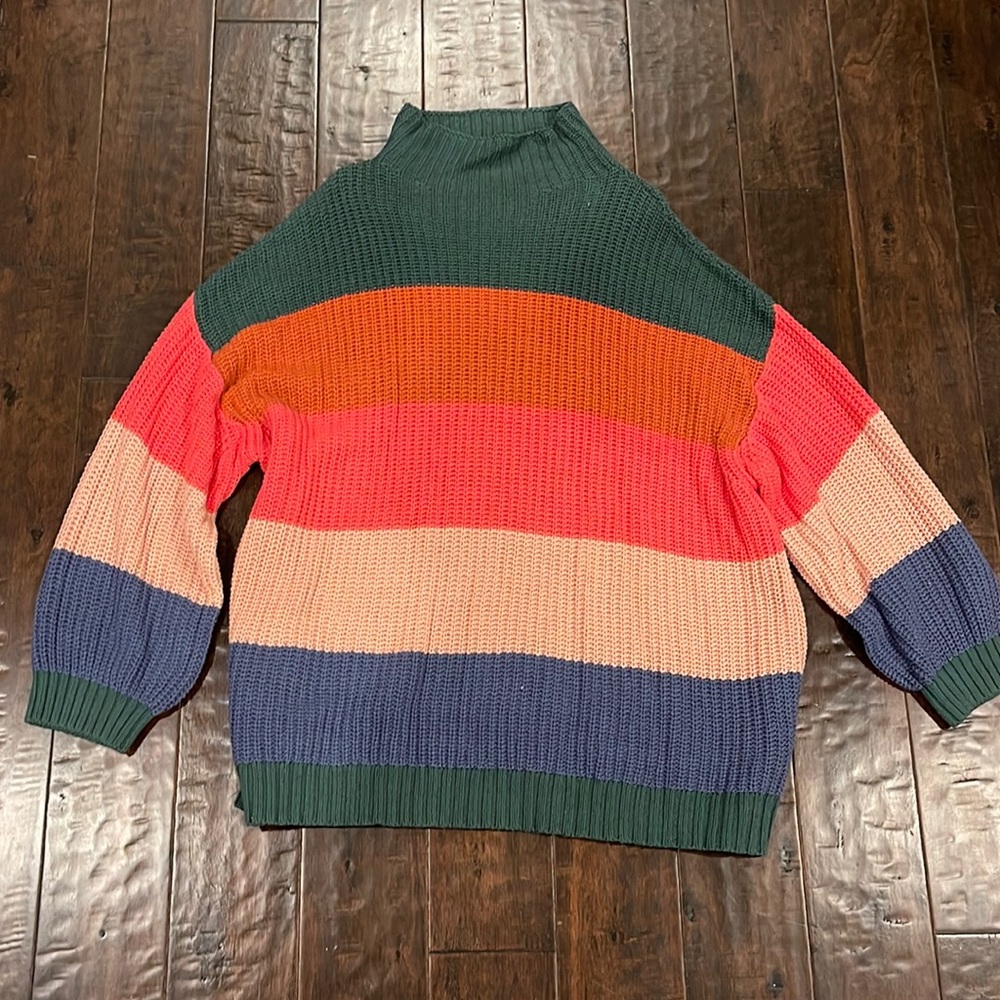 American Eagle mock neck tunic sweater